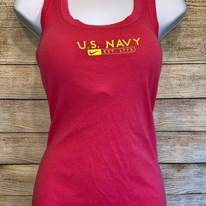 Nike Pink Dri-Fit Tank US Navy XS